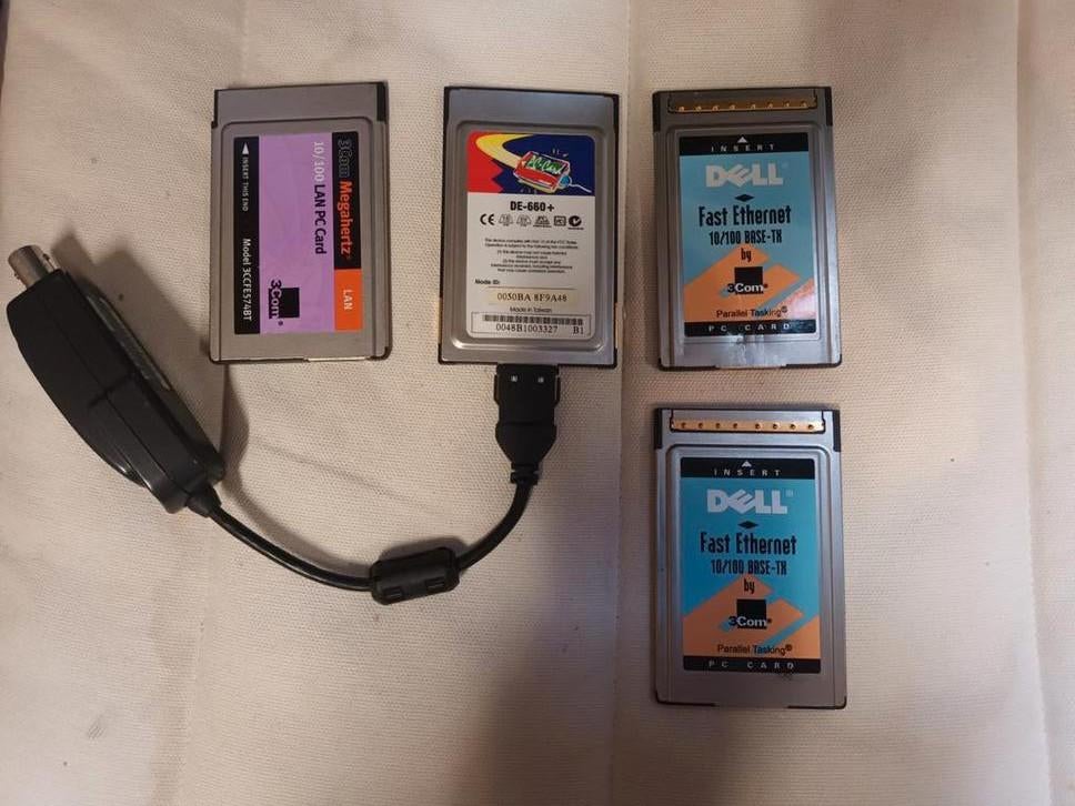 Lot 4 vintage netwerkkaarten voor laptop, Computers en Software, Ophalen of Verzenden, Gebruikt