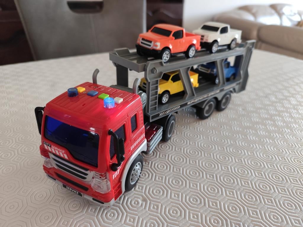 Speelgoed vrachtwagen autotransport, Enlèvement