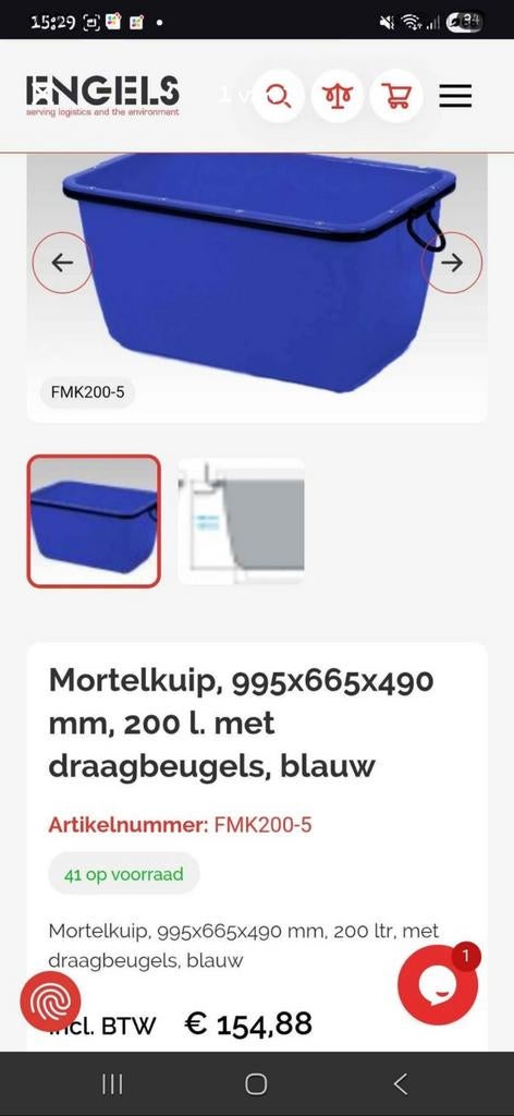 Mortelkuip, Doe-het-zelf en Bouw, Ophalen