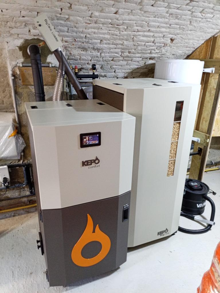 Installation de chaudières à pellets, Enlèvement, Neuf, Autoportant, Poêle à granulés