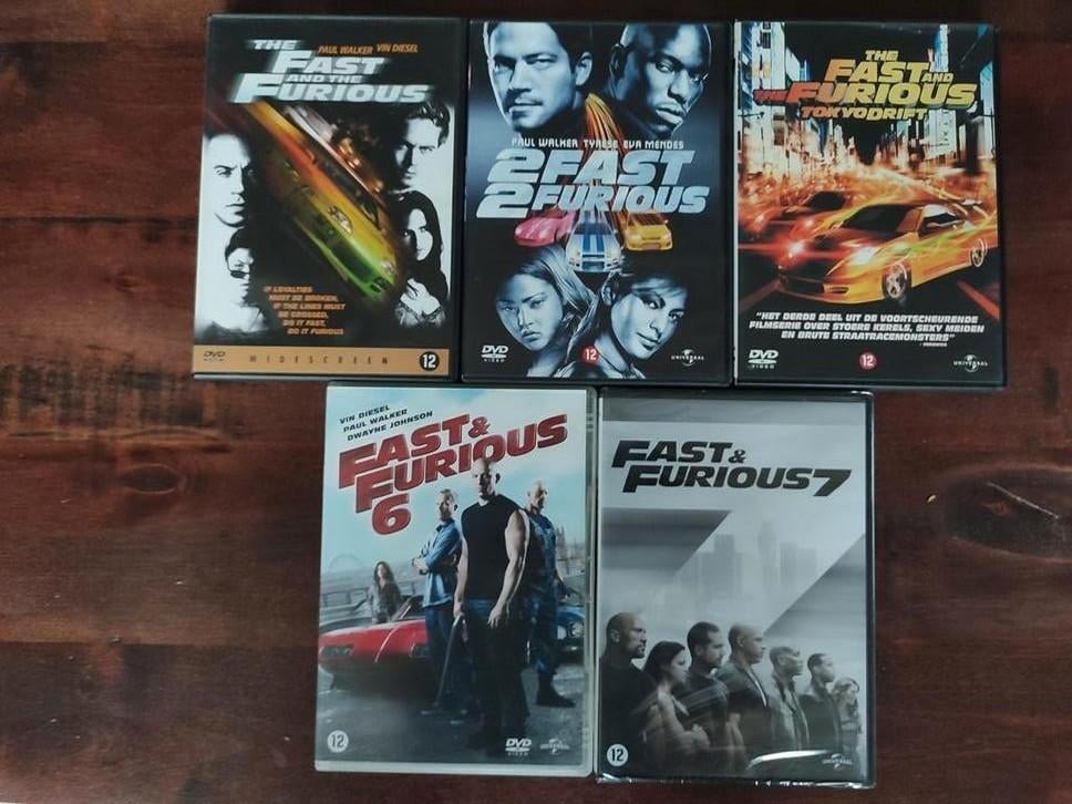 5x DVD : THE FAST & FURIOUS 1, 2, 3, 6 et 7, Enlèvement ou Envoi, Comme neuf
