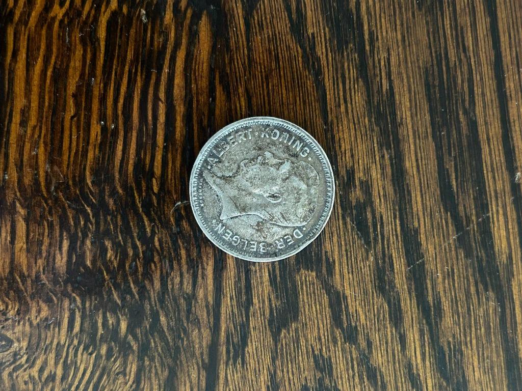 Pièce de monnaie belge de 20 francs 1934, Enlèvement ou Envoi, Argent, Argent