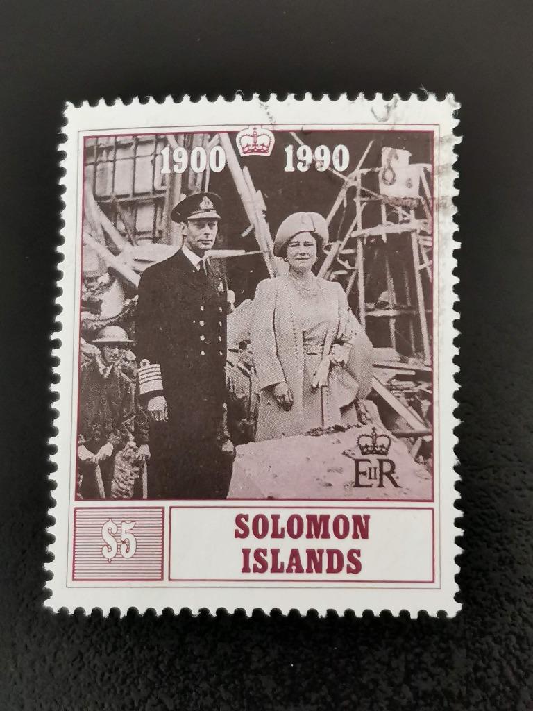 Îles Salomon 1990 - 90e anniversaire du roi Elisabeth I, Enlèvement ou Envoi, Affranchi