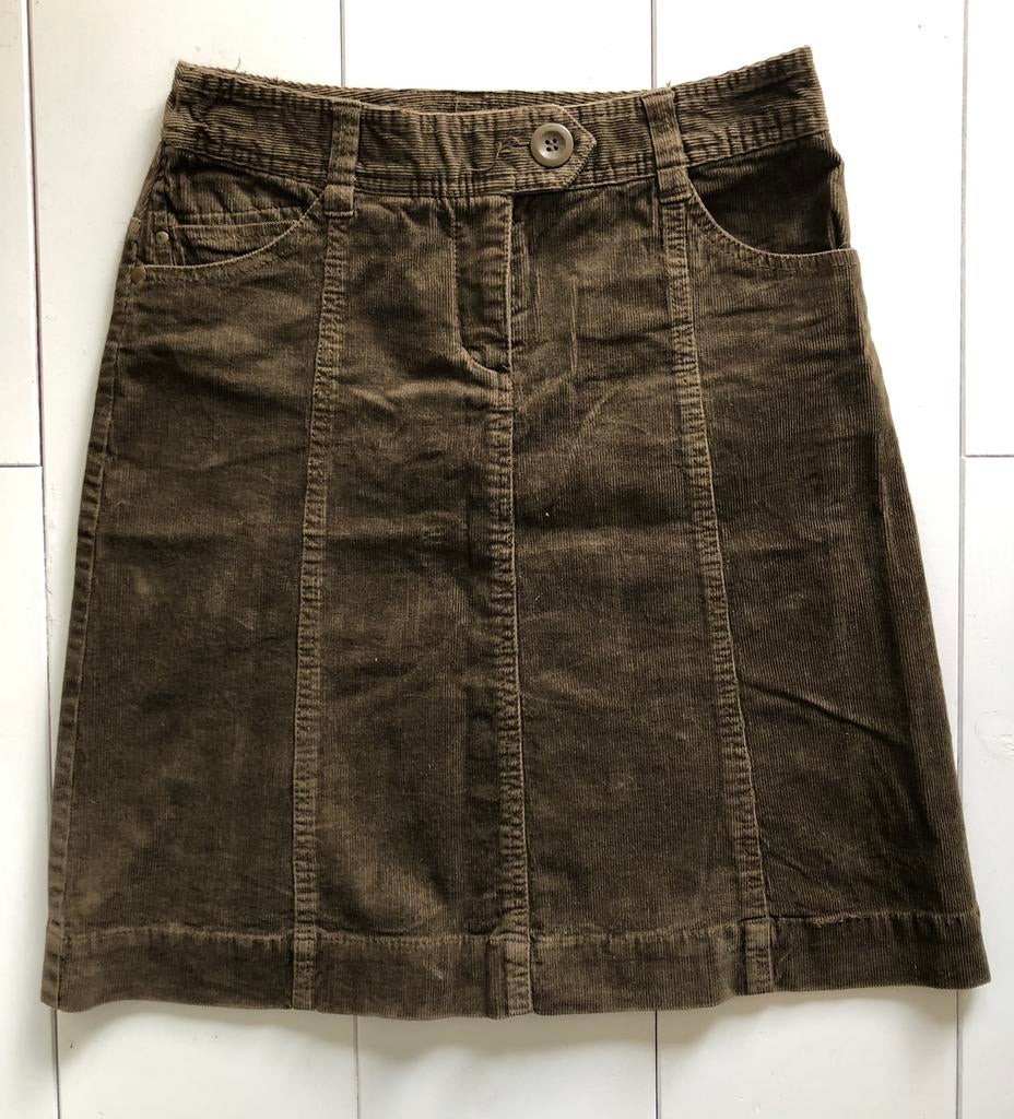 vintage rokje 34 XS H&M, Kleding | Dames, Rokken, Gedragen, Maat 34 (XS) of kleiner, Bruin, Boven de knie, Ophalen of Verzenden