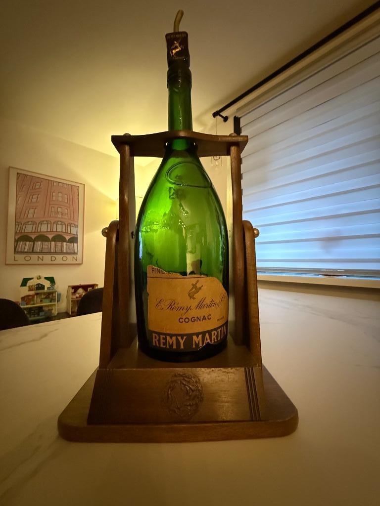 Vintage Remy Martin 3-liter fles met origineel gietstandaard, Ophalen