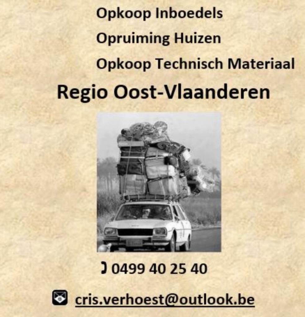 Professioneel Leegmaken ontruimen huis INBOEDEL Regio Gent l, Diversen, Overige Diversen, Ophalen