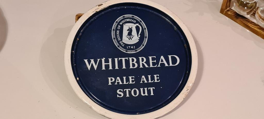whitbread's pale ale stout Emaille plateau bierplateau, Collections, Enlèvement ou Envoi
