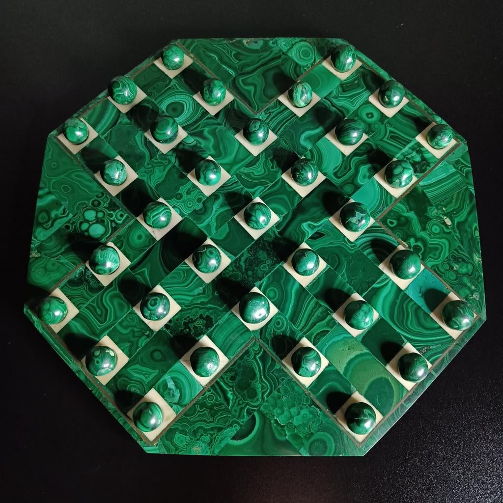 Jeu de solitaire Vintage Malachite., Enlèvement ou Envoi