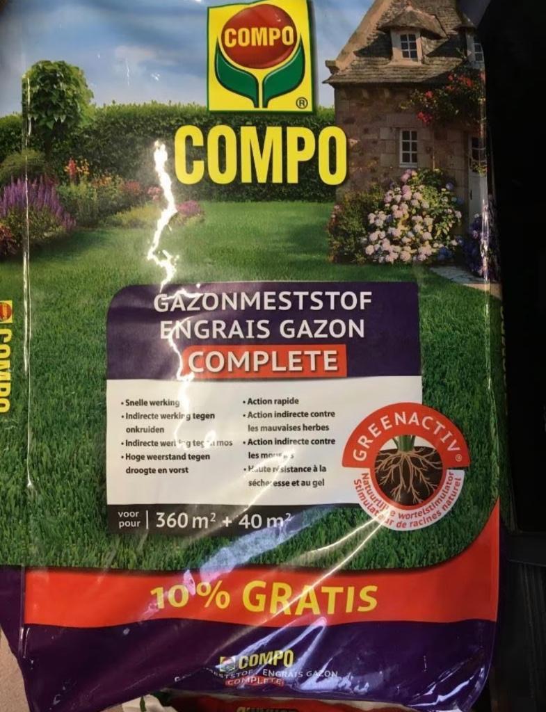 Gras gazon meststof COMPO kwaliteit, Tuin en Terras, Aarde en Mest, Ophalen