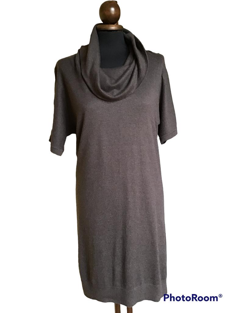 Esprit warm kleedje met zijde mt 38, Maat 38/40 (M), Bruin, Ophalen of Verzenden, Zo goed als nieuw