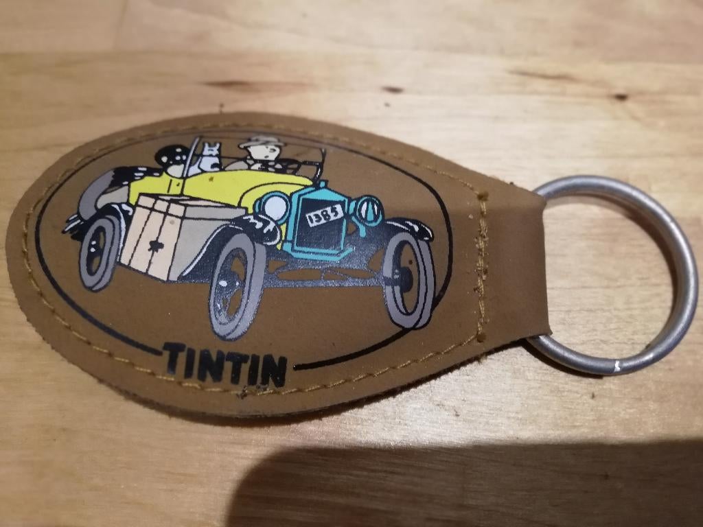 Collection Tintin au Congo - Porte-clés, nom  Cuir - Neuf 9€, Enlèvement ou Envoi, Tintin, Neuf, Autres types