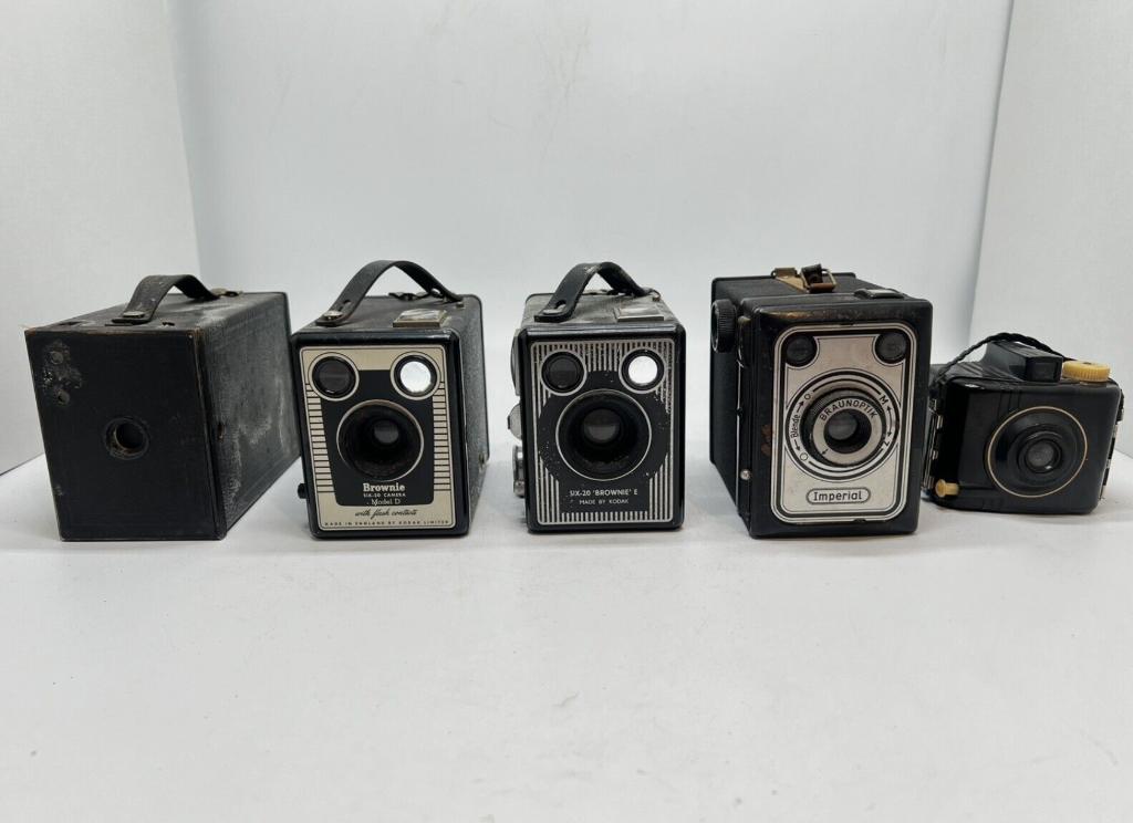 Lot de 5 appareils photos Kodak et Braun moyen format, TV, Hi-fi & Vidéo, Appareils photo analogiques, Enlèvement ou Envoi, Kodak