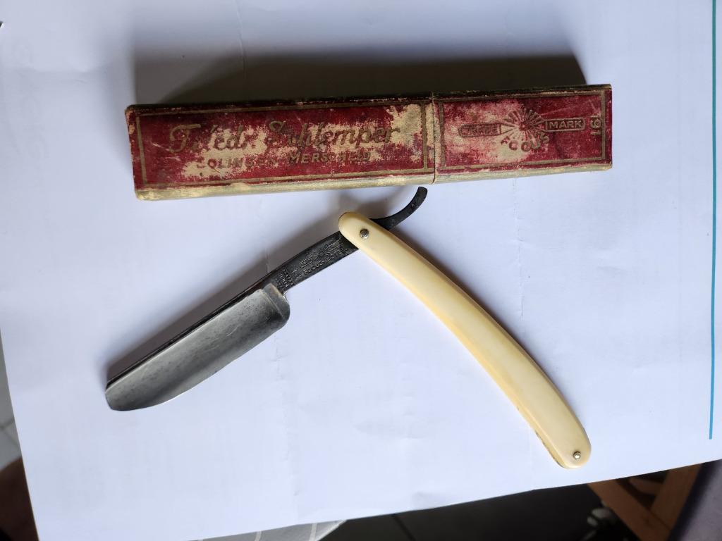 Rasoir droit "coupe chou" Friedrich Schlemper, Collections, Enlèvement ou Envoi, Utilisé