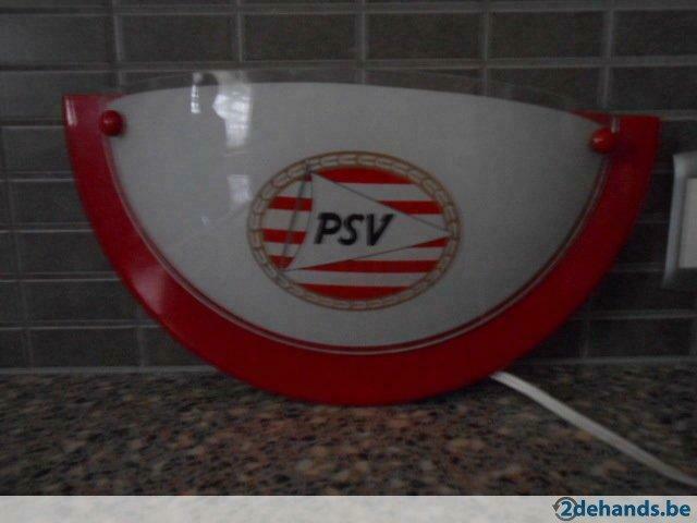 psv eindhoven - muurlampje met logo, Verzamelen, Ophalen of Verzenden, Gebruikt