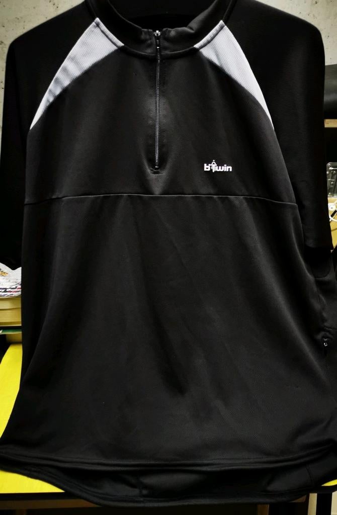 Btwin fiets shirt zwart maat xl licht gewatteerd, Gebruikt, Heren, Ophalen of Verzenden, Btwin