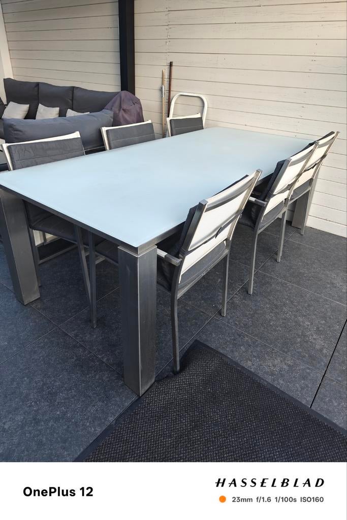 Tuintafel + 6 stoelen, Ophalen