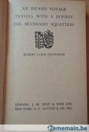 an inland voyage travels with a donkey - stevenson  anglais, Enlèvement ou Envoi