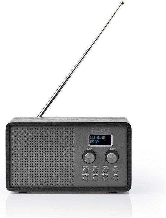 Nedis RDDB5110BK Dab+ Radio 4,5 W Fm Klok & Wekkerfunctie Zw, Audio, Tv en Foto, Radio's, Ophalen of Verzenden, Zo goed als nieuw