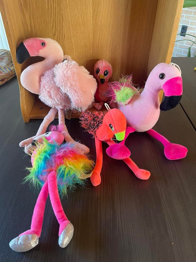 Flamingo knuffel, Kinderen en Baby's, Speelgoed | Knuffels en Pluche, Ophalen of Verzenden, Zo goed als nieuw