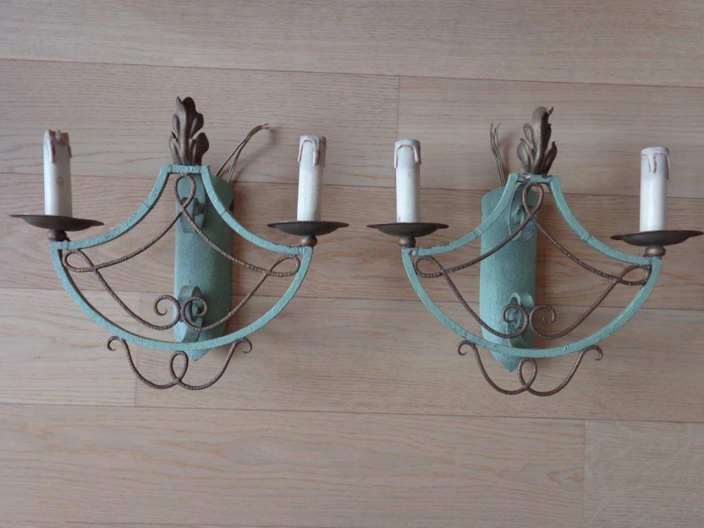 Set Antieke wandlampen Art Nouveau / Jugendstihl te koop, Antiek en Kunst, Ophalen
