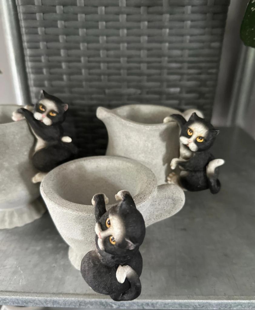 Set van 3 grillige katten, Enlèvement ou Envoi, Comme neuf
