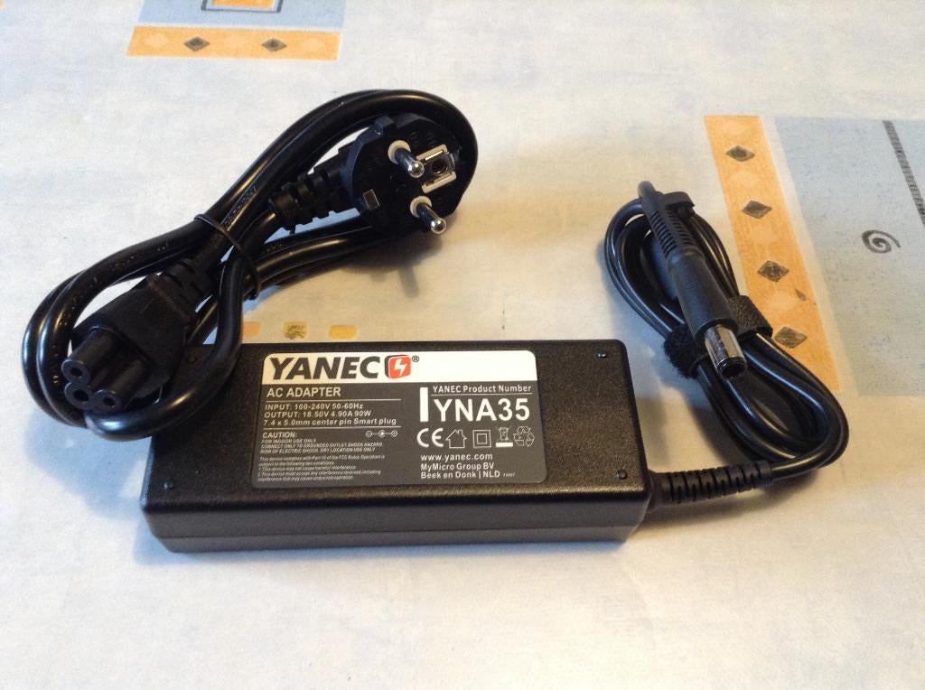 Yanec - chargeur d'ordinateur portable 90W 18,5 V 4,9 A, Informatique & Logiciels, Enlèvement ou Envoi, Comme neuf, YANEC
