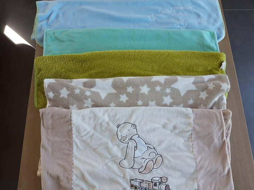 pakket wiegdekentjes /babydekentjes oa Nattou incl. beer, Ophalen, Overige kleuren, Jongetje of Meisje, Deken of Dekbed