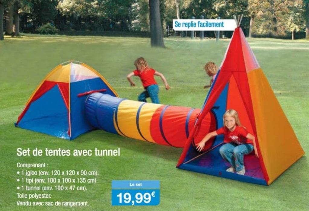 SET TENTE AVEC TUNNEL TIPI, Kinderen en Baby's, Speelgoed | Speeltenten, Gebruikt, Ophalen of Verzenden