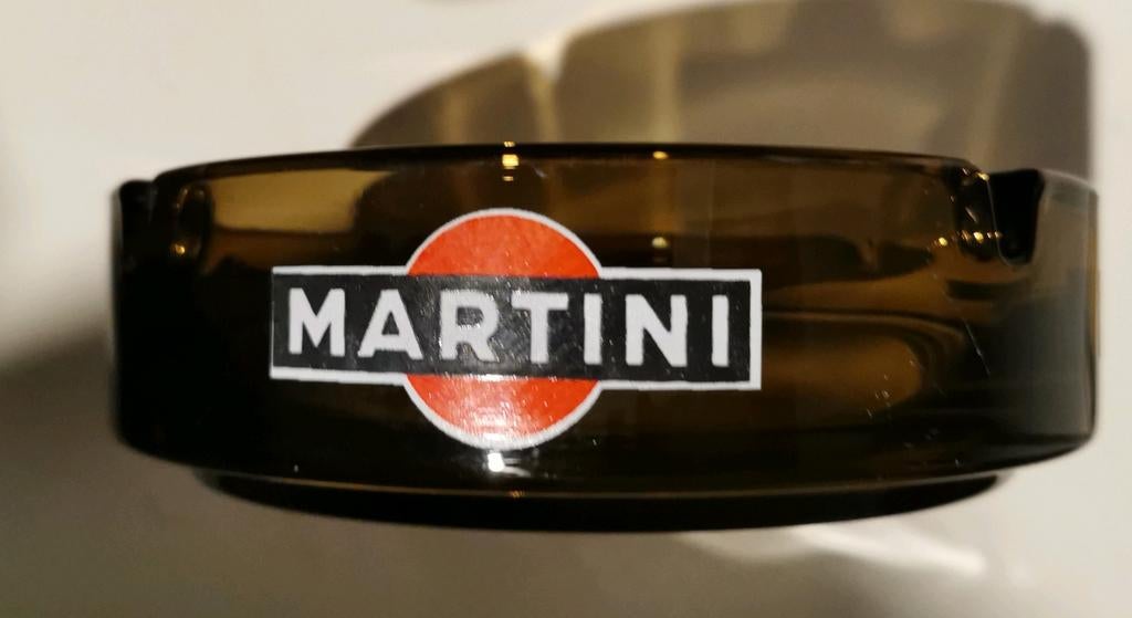 MARTINI  80's ronde glazen asbak, Verzamelen, Ophalen of Verzenden, Zo goed als nieuw