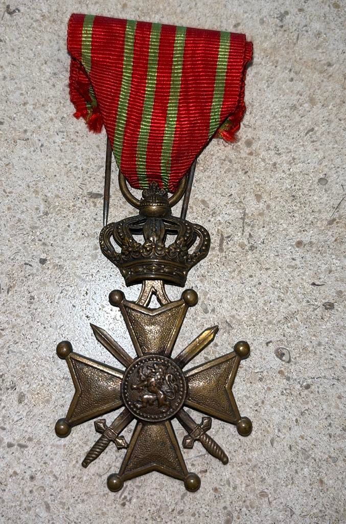 Belgian Croix de Guerre 1914–1918 (World War I) Medal, Ophalen of Verzenden, Landmacht, Lintje, Medaille of Wings