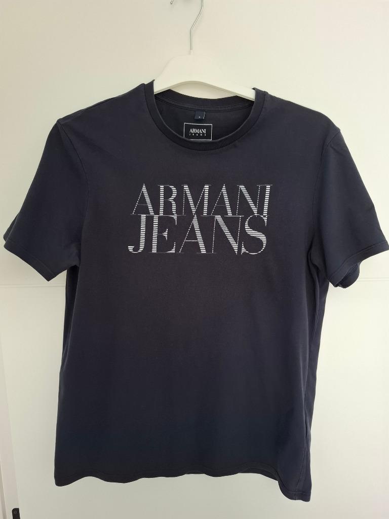 T-shirt zwart Armani Jeans maat medium, Armani Jeans, Maat 48/50 (M), Zwart, Ophalen of Verzenden
