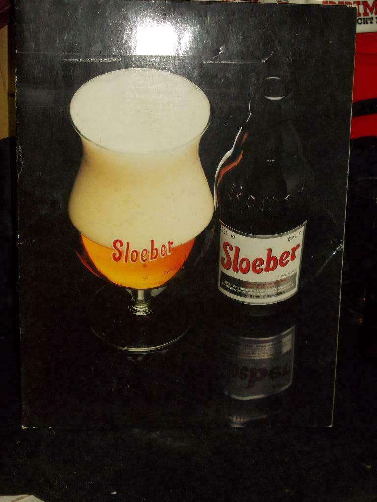 Beersign.Karton.Sloeber.Brouwerij Roman Oudenaarde, Ophalen of Verzenden, Gebruikt, Reclamebord