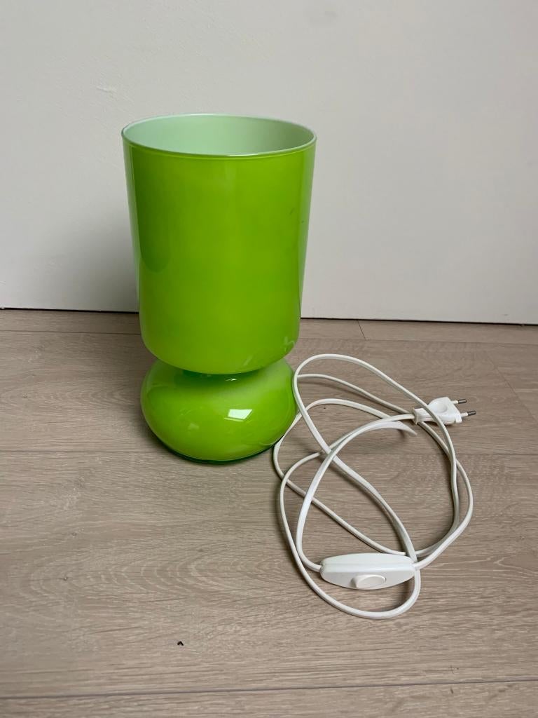 IKEA Lykta - Tijdloze groene retro lamp, Huis en Inrichting, Ophalen of Verzenden, Zo goed als nieuw, Glas, Design 1990