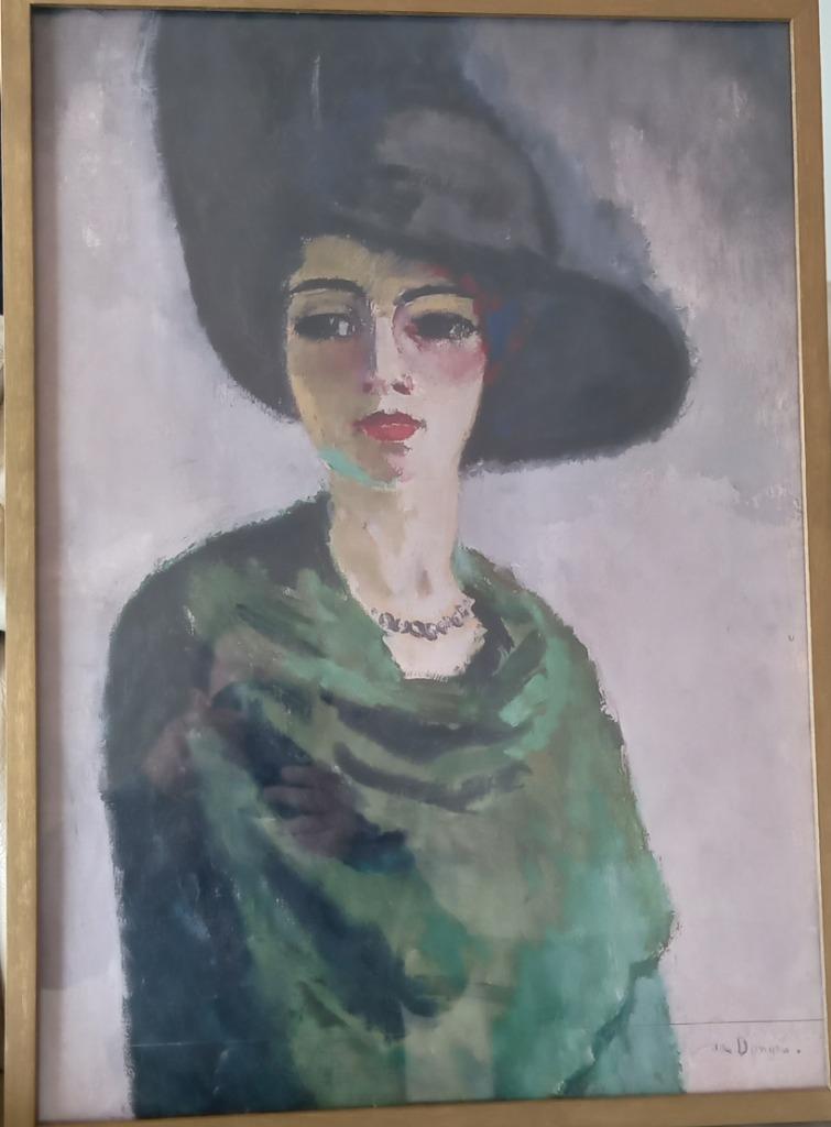 Kees Van Dongen - Vrouw met zwarte hoed, Antiek en Kunst, Ophalen of Verzenden