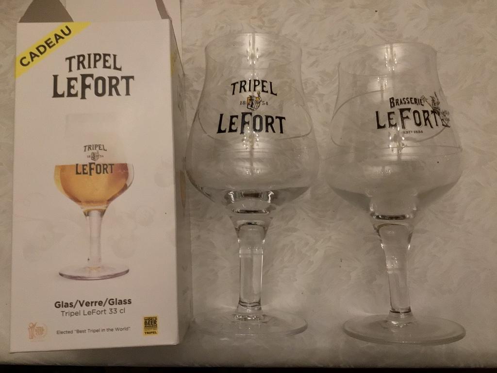 2 verres à bière Lefort, Enlèvement ou Envoi