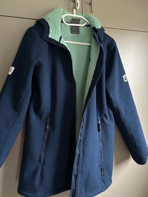 winterjas jack wolfskin meisje donkerblauw, Enlèvement, Comme neuf, Fille, Manteau