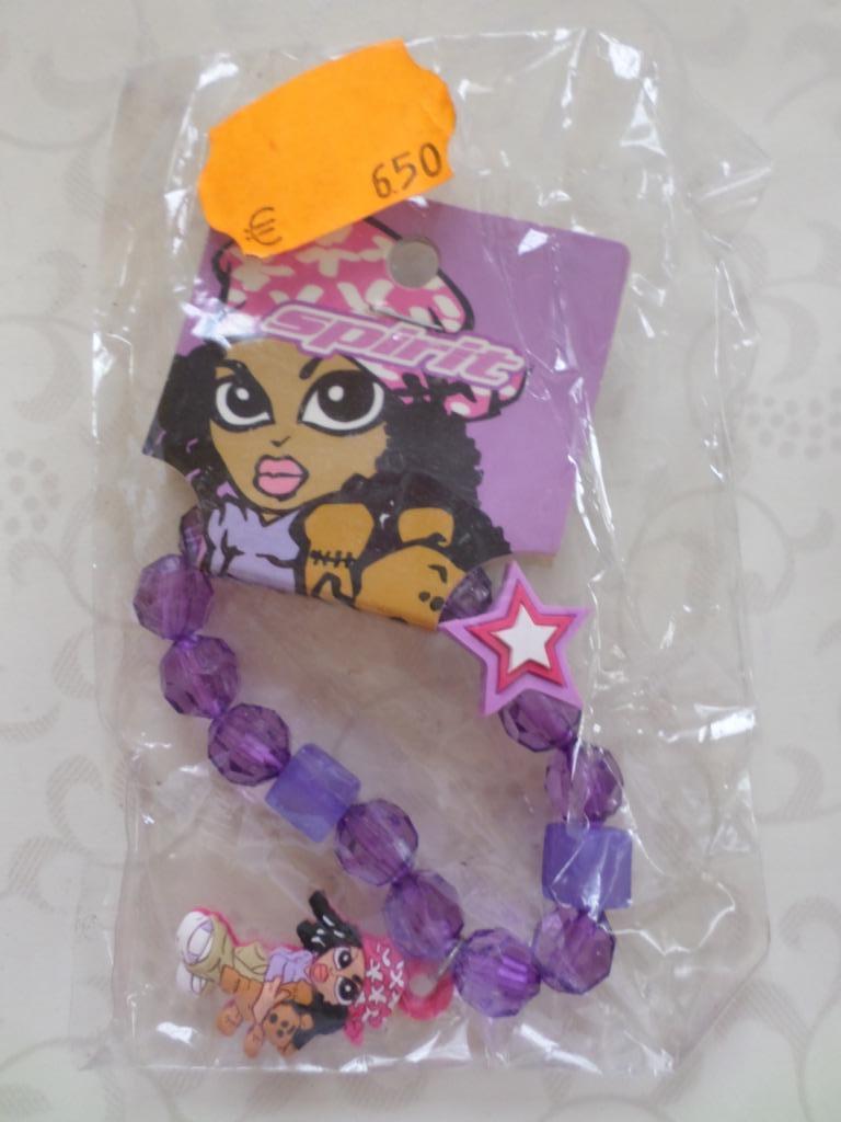Bracelet enfantfille spirit violet rose nounours étoileperle, Neuf, Enlèvement ou Envoi, Avec bracelets à breloques ou perles