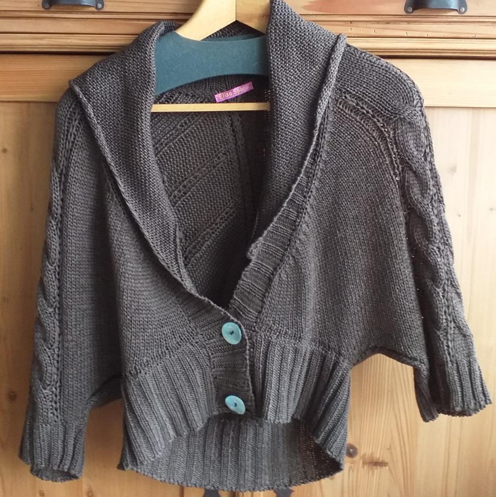 trui - bolerovestje Elisa Blue, Kleding | Dames, Bruin, Maat 42/44 (L), Nieuw, Ophalen of Verzenden