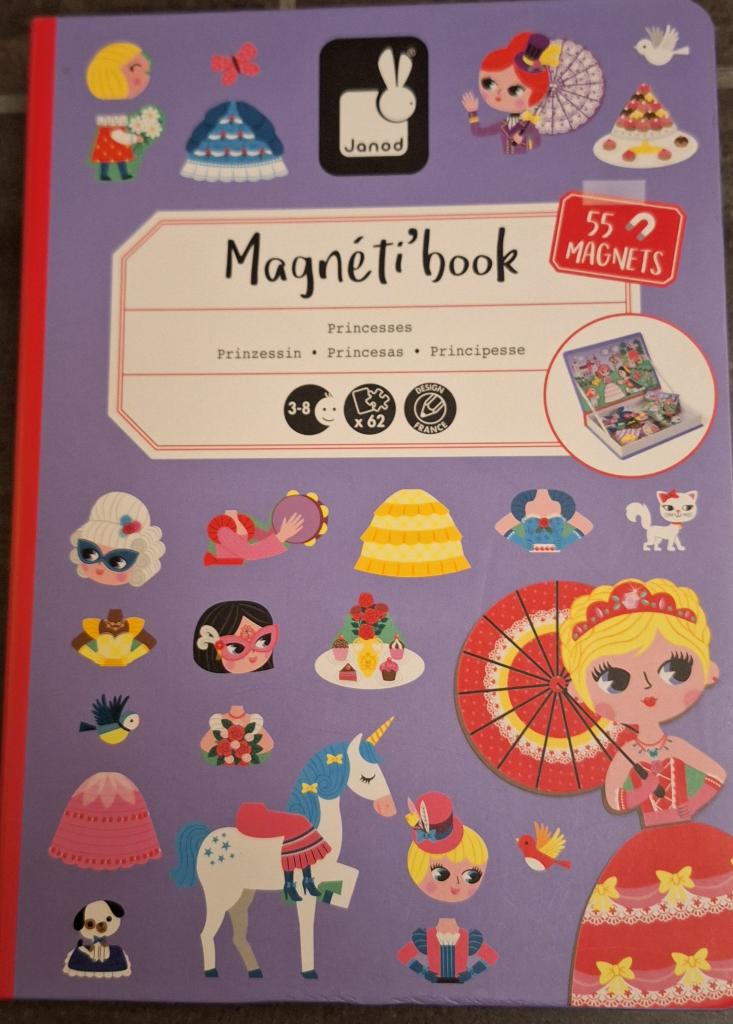 Educatief Prinsessen magneetboek van Janod-3 tot 8 jaar, Enlèvement, Comme neuf, Puzzles