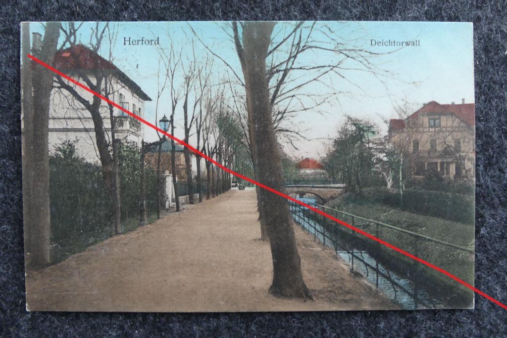 Postkaart 3/7/1918 Herford, Deichtorwall, Duitsland, Enlèvement ou Envoi, Avant 1920, Affranchie, Allemagne