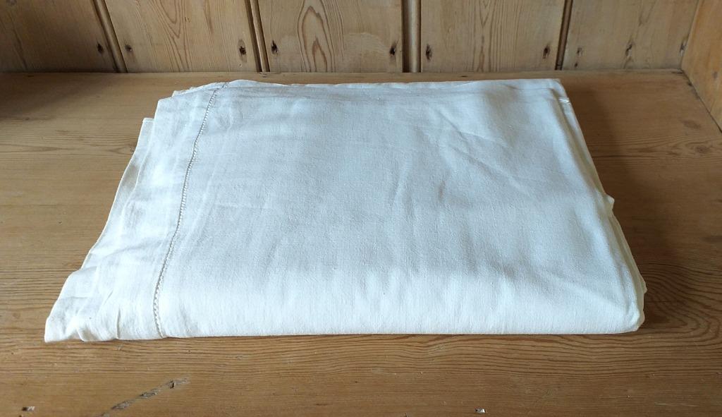 Ancien drap de lit à jours en coton, Enlèvement ou Envoi, Utilisé, Deux personnes