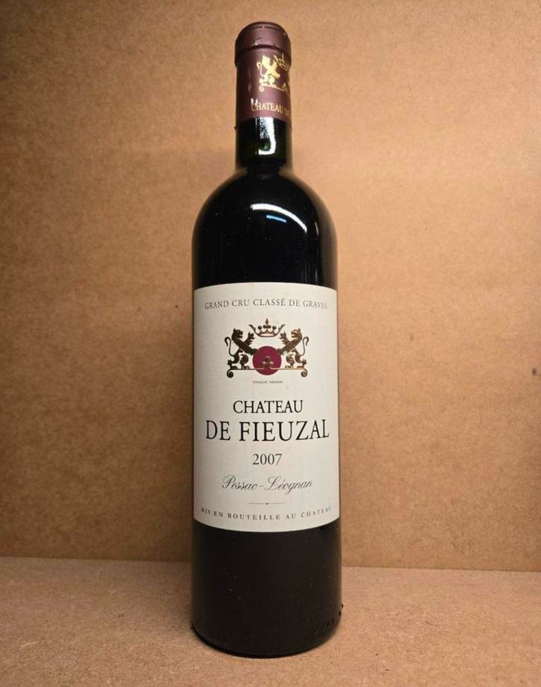 vin chateau de fieuzal 2007 grand cru classé, Collections, Enlèvement