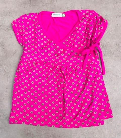 Roze wikkelshirt van Premaman - 3 jaar, Kinderen en Baby's, Kinderkleding | Maat 98, Meisje, Ophalen of Verzenden, Zo goed als nieuw