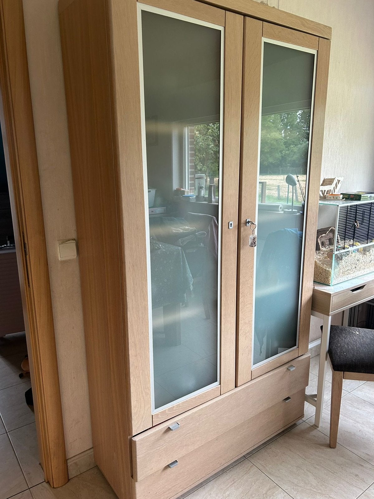 Vitrine kast, Maison & Meubles, Armoires | Vitrines, Enlèvement, Comme neuf