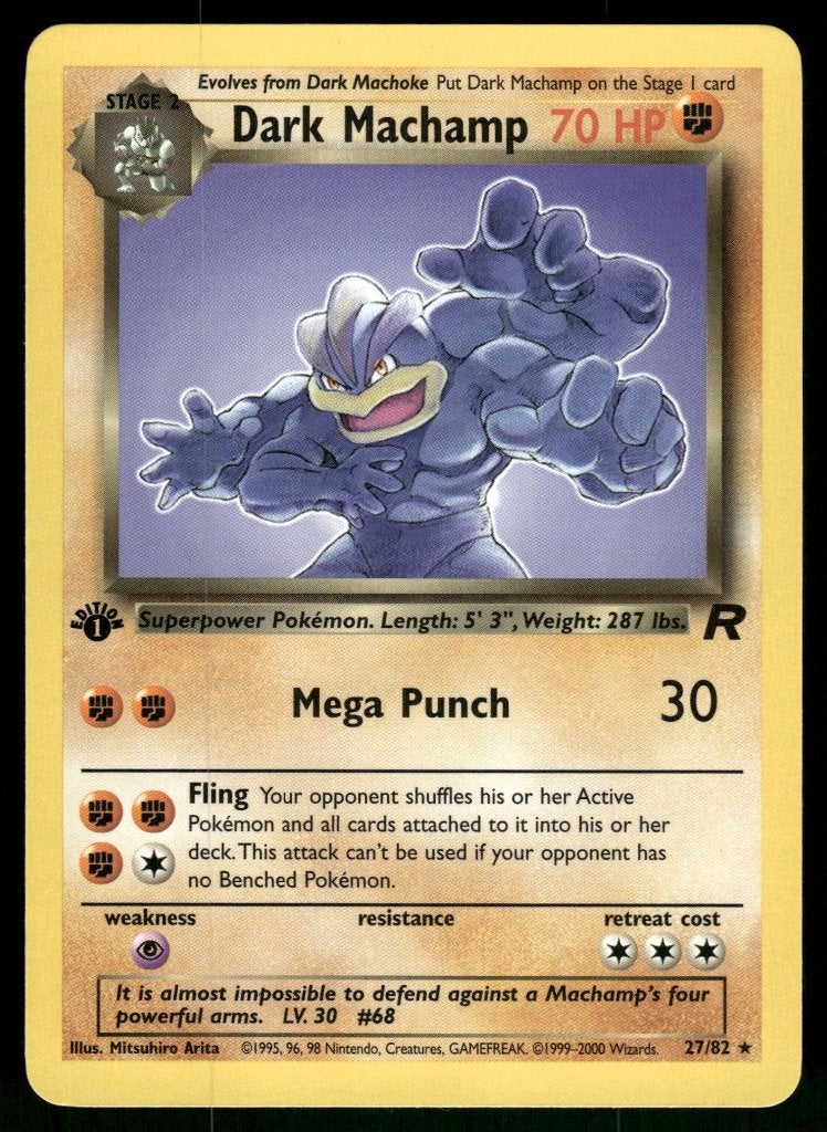Dark Machamp 27/82 - Team Rocket (1st edition) (Mint), Verzenden, Gebruikt