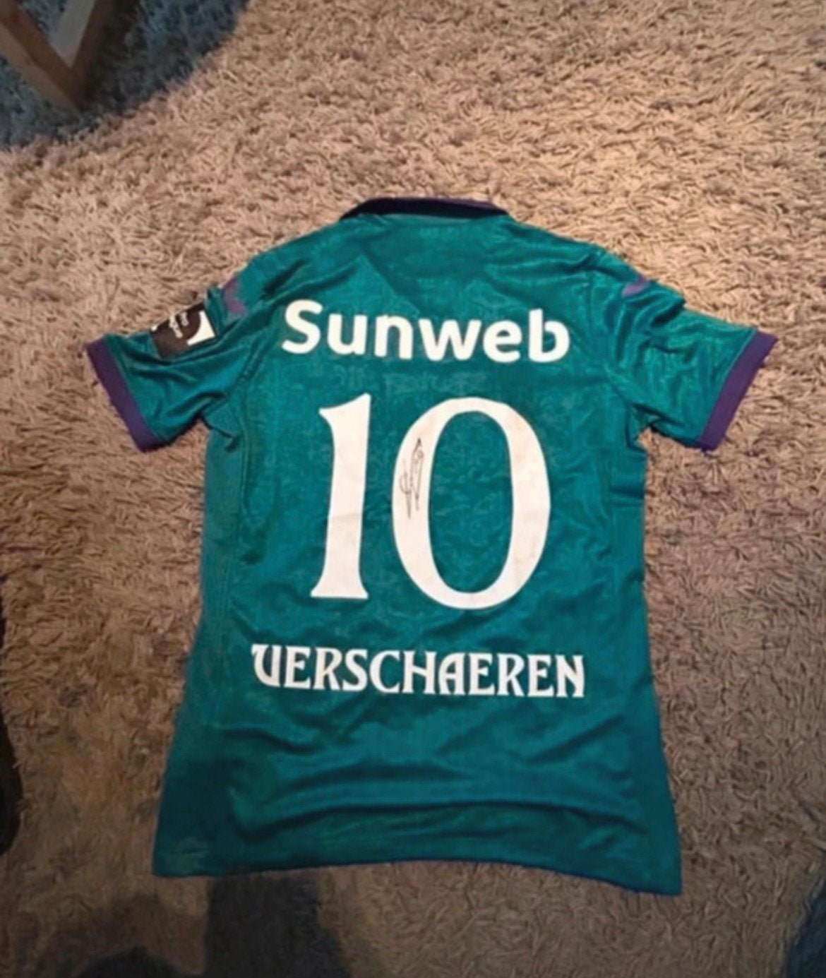 Anderlecht matchworn and signed Yari Verschaeren, Maat S, Ophalen of Verzenden, Zo goed als nieuw, Shirt