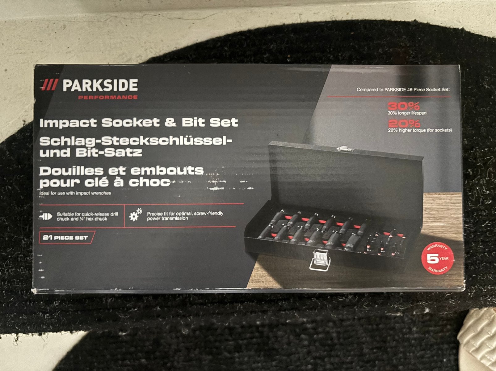 Parkside Performance Impact Socket & Bit Set., Bricolage & Construction, Outillage | Outillage à main, Enlèvement, Neuf
