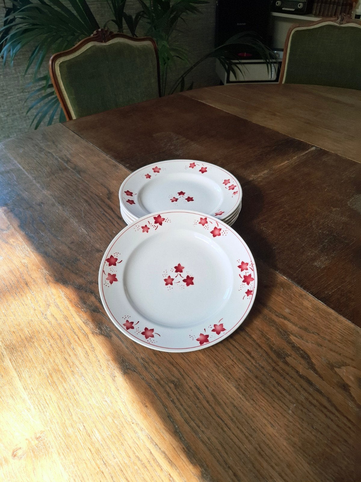 Vintage dinerborden Boch Mercure - set van 6, Enlèvement ou Envoi