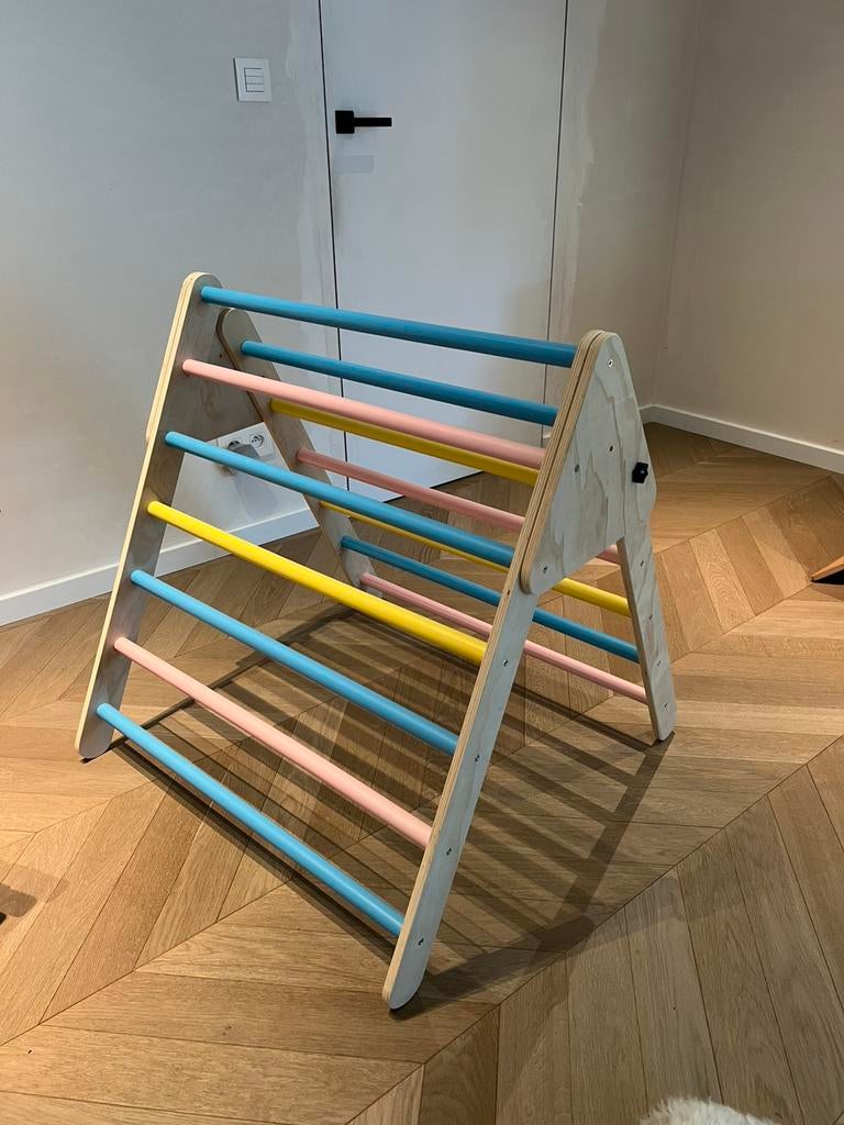 Buxibo Houten Klimrek Naturel - Montessori Speelgoed - 74x60, Ophalen, Gebruikt