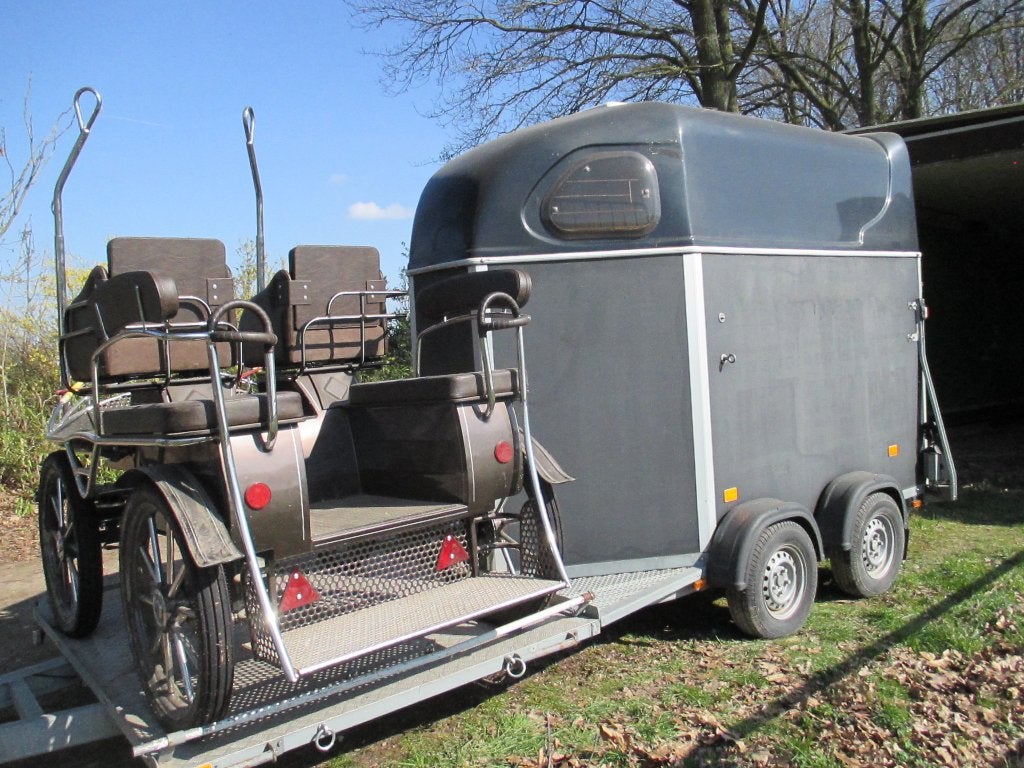 ACEKO, 2-paardstrailer met koetsplatform, Dieren en Toebehoren, Ophalen, Gebruikt, Overige materialen, 2-paards trailer